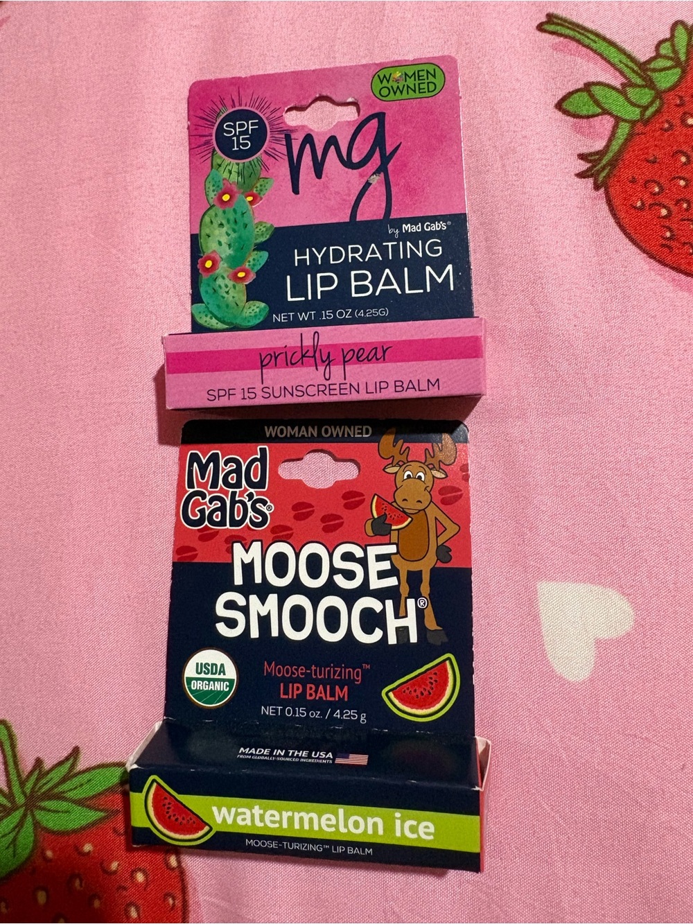 Hydrating Lip Balm – Prickly Pear & Watermelon Ice (Pink)